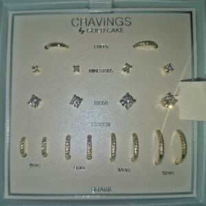 Cravings by Gold Cake Gold Earring Set- BNWT!